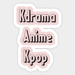 Kdrama, Anime, kpop Sticker